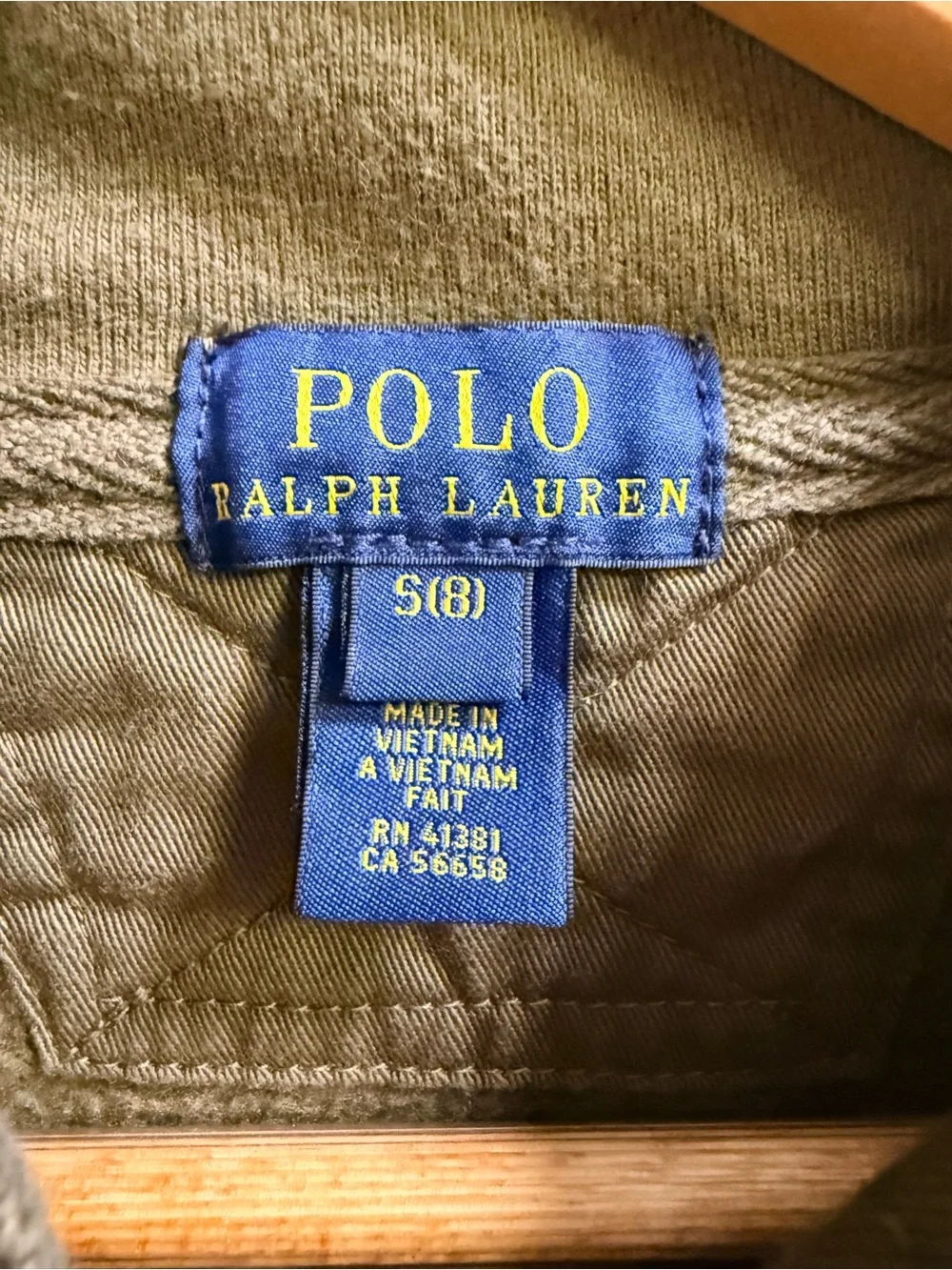 Ralph Lauren Olive Green Button-Placket Sweatshirt #0028